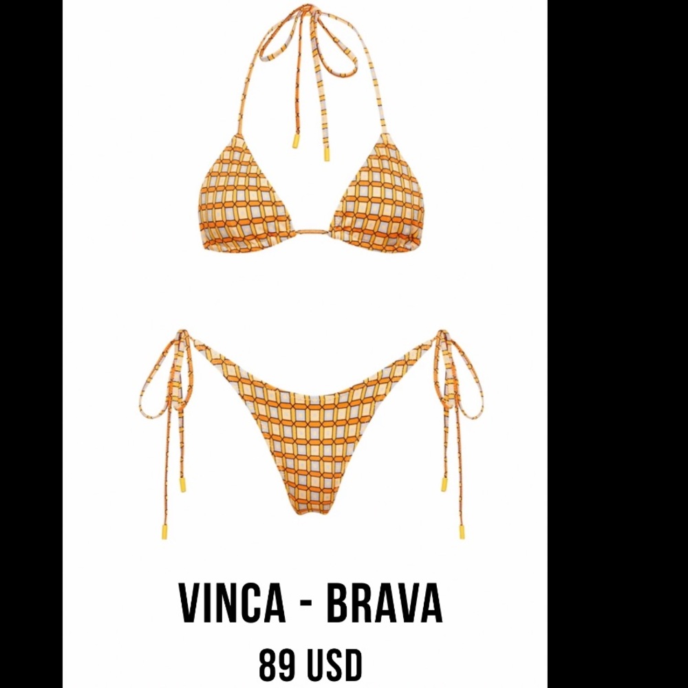 Triangl bikini size large top medium bottoms. Brand new never worn !